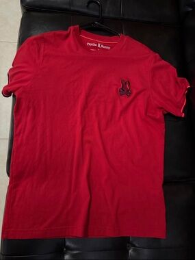 Psycho Bunny Red Short Sleeve Logo Tee